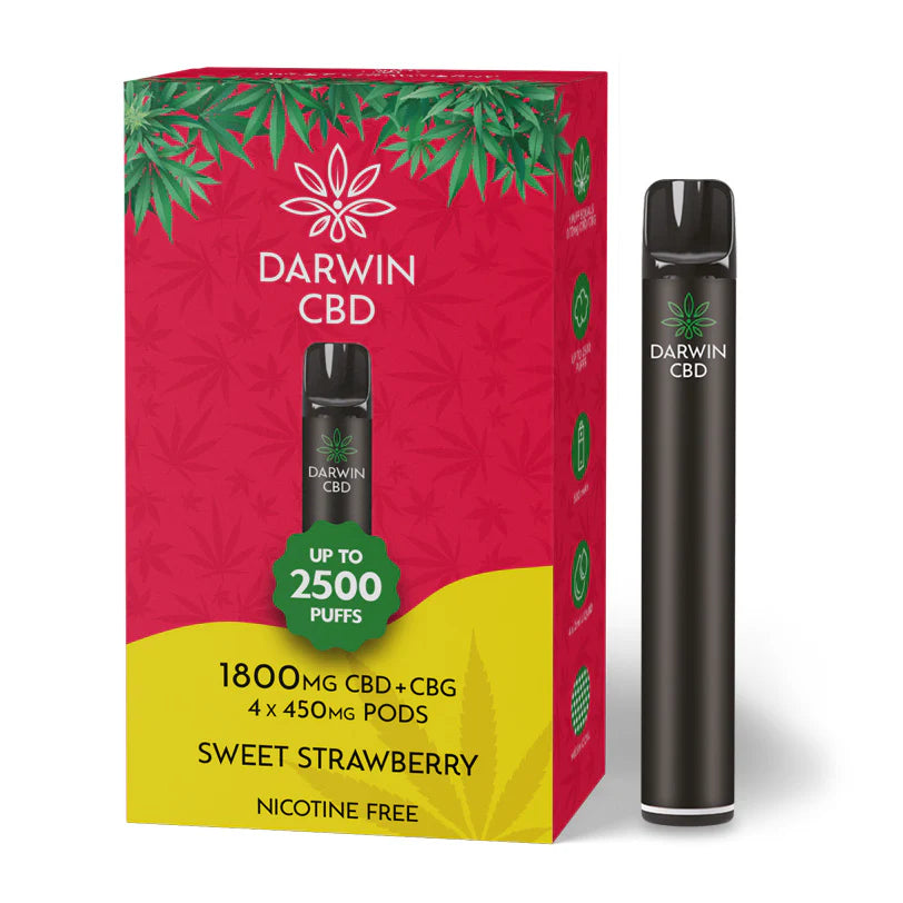 1800mg Darwin CBD 4 in 1 Pod Vape Kit - 2500 Puffs Vapour Central 1800mg Darwin CBD 4 in 1 Pod Vape Kit - 2500 Puffs Vapour Central