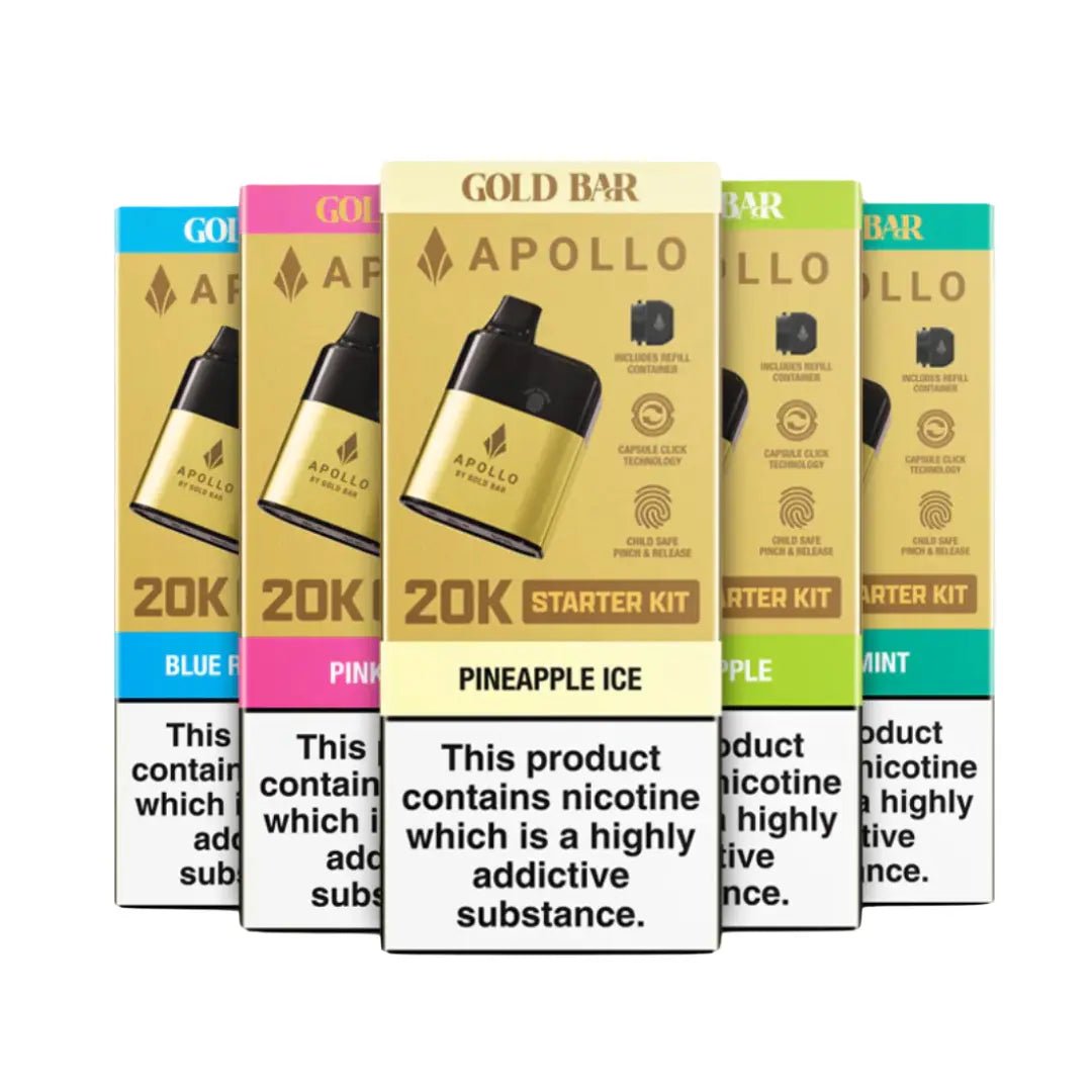 Goldbar Apollo 20K Disposable Starter Kit - Vapour Central