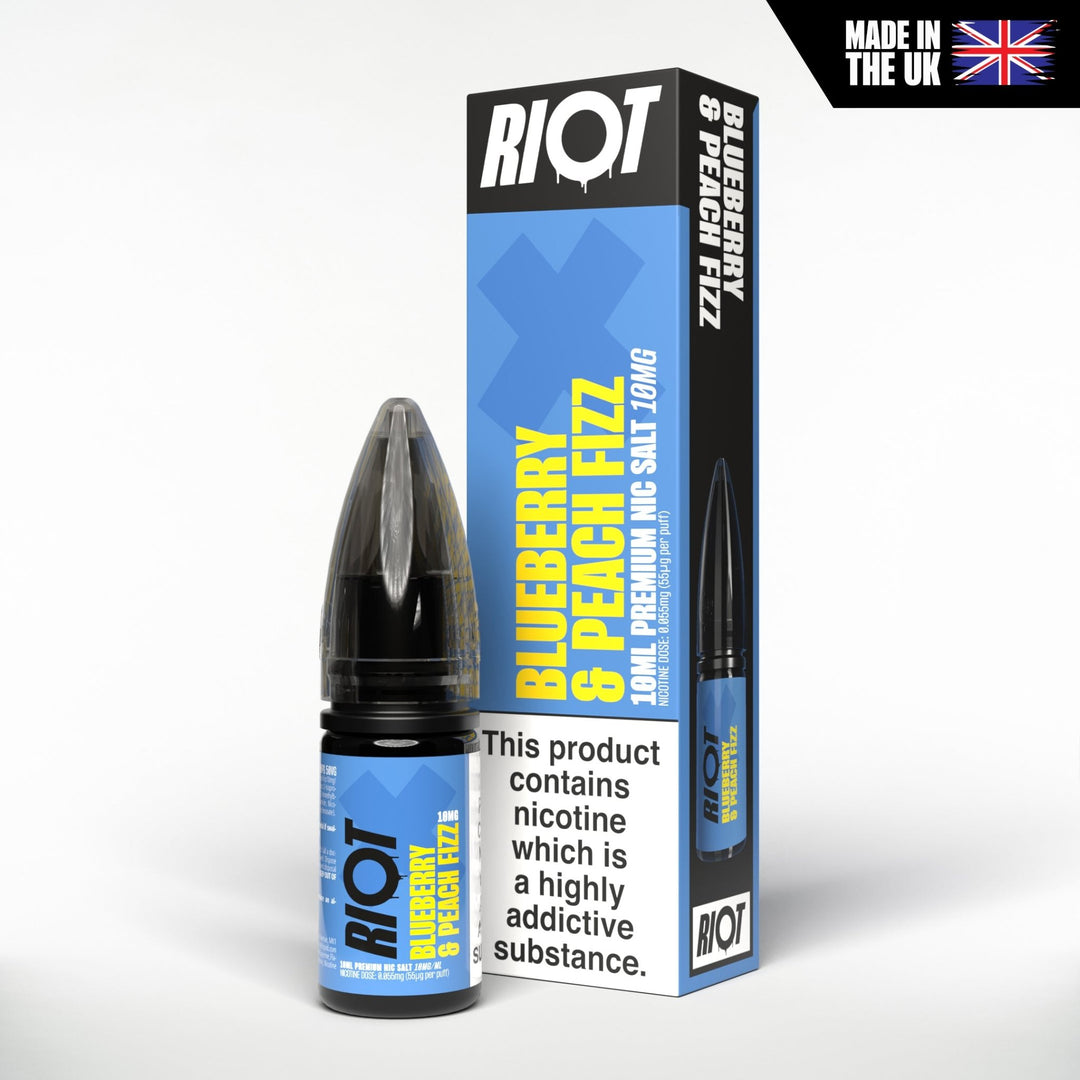 Riot X Salts - Blueberry Peach Fizz 10ml - Vapour Central