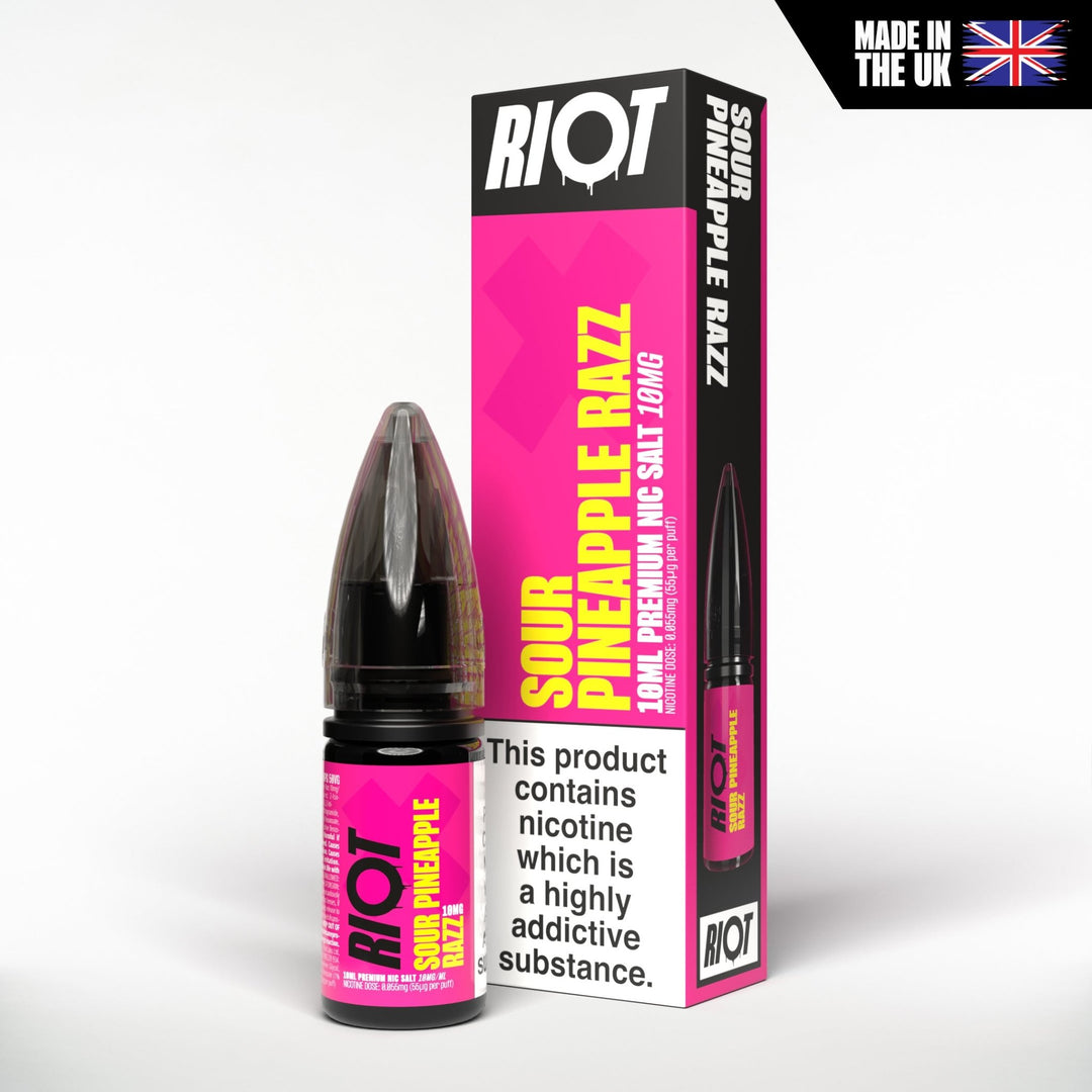 Riot X Salts - Sour Pineapple Razz 10ml - Vapour Central