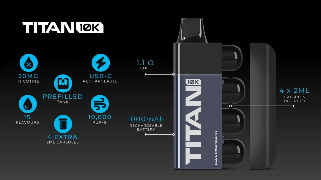 Titan 10K Disposable Vape Kit - Vapour Central