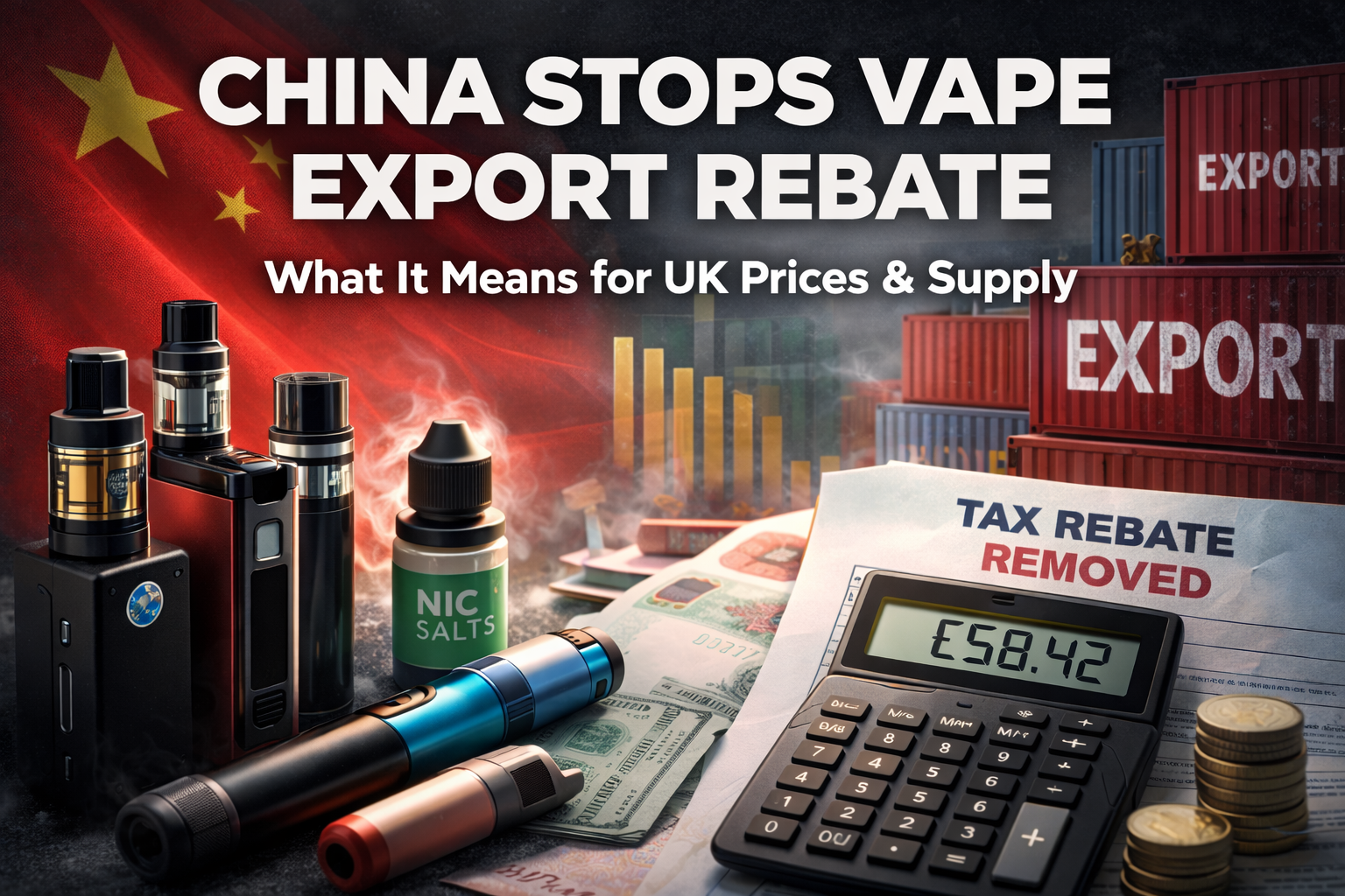 China Stops Vape Export Rebate: What It Means for UK Vape Prices  Vapour  Central
