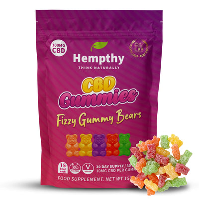 Hempthy CBD - Gummy BAGS - 300mg - 30 Pack