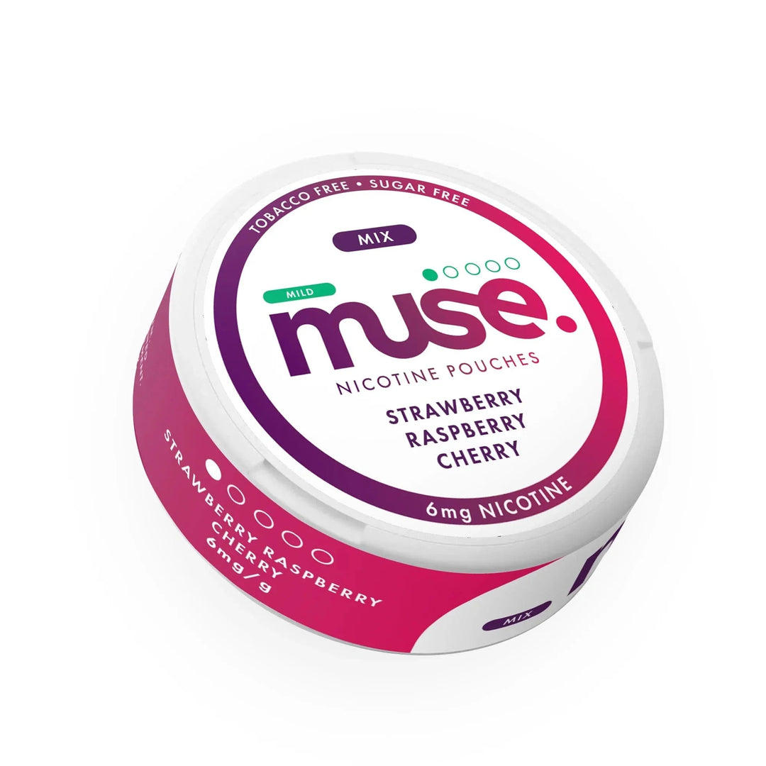 MUSE Nicotine Pouches - Strawberry Raspberry Cherry - 20 Pack