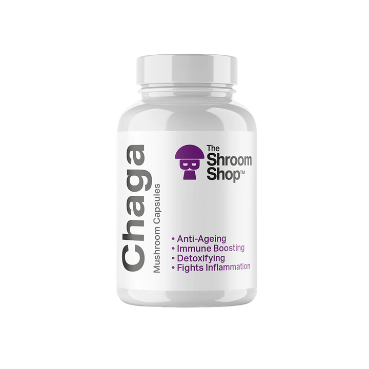 The Shroom Shop Chaga Mushroom 4500mg capsules, pack of 90