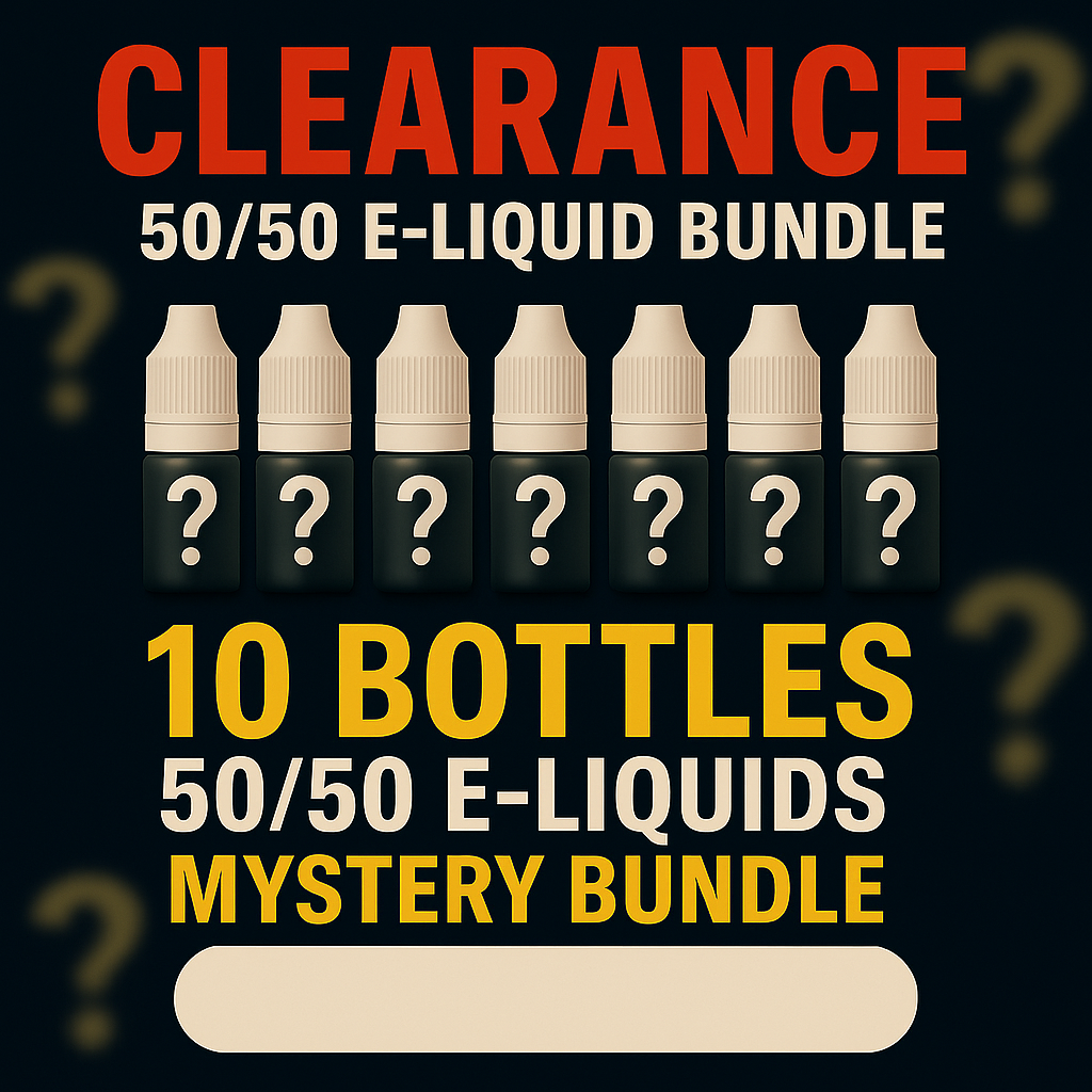 Mystery Clearance 50/50 E-Liquid Bundle (10 Bottles)