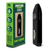 Professor Herb dry herb vaporizer with packaging on a white background