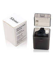 Black SX mini vape device with open cap on a white background