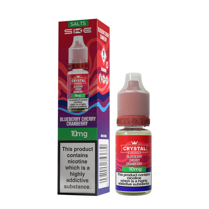 SKE Crystal Blueberry Cherry Cranberry nicotine salt e-liquid