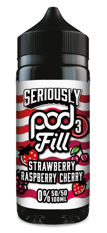 Seriously Pod Fill 3 Strawberry Raspberry Cherry 100ml e-liquid
