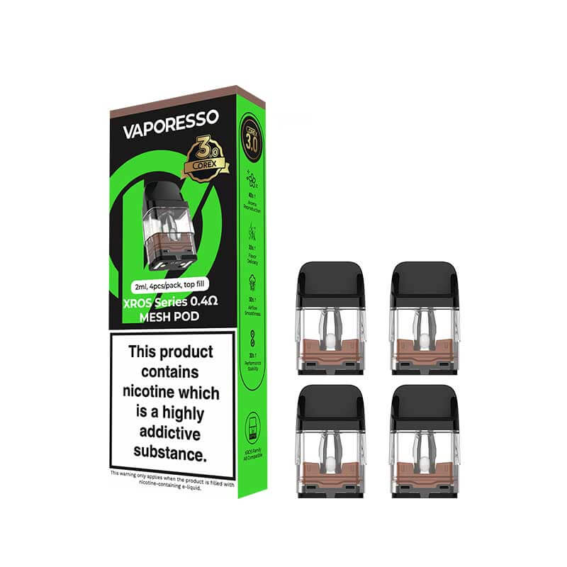 Vaporesso Xros Corex 3.0 0.4 ohm replacement pods, pack of 4