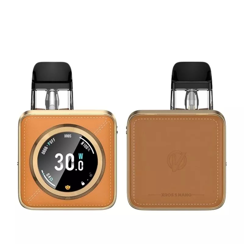Vaporesso Xros 5 Nano pod kit in Orange Leatherette