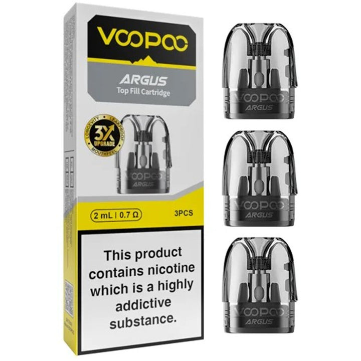 VooPoo Argus V2 top-fill replacement pods, pack of 3