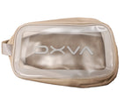 Load image into Gallery viewer, Beige toiletry bag with &#39;OXVA&#39; branding 
