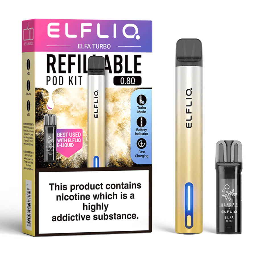 elfbar elfa master akku Elfliq Elfa Turbo Refillable Pod Kit - UK Stock