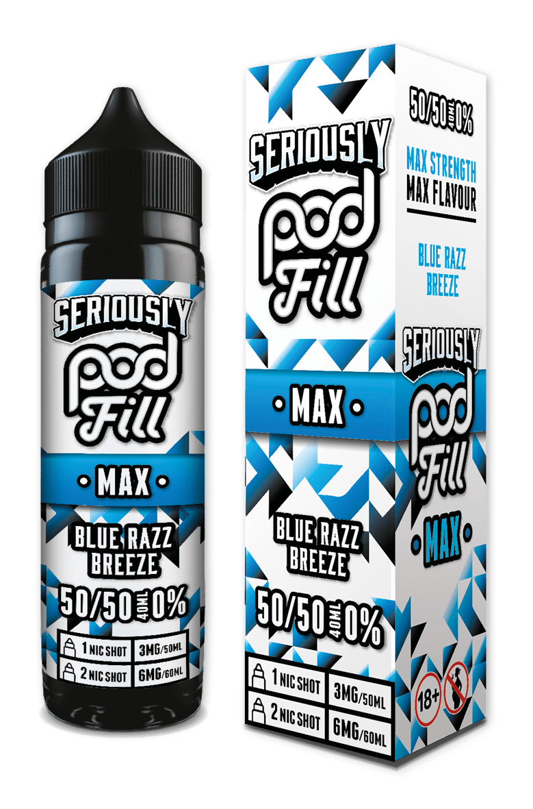 Blue Razz Breeze - Seriously Pod Fill Max 40ML - Vapour Central