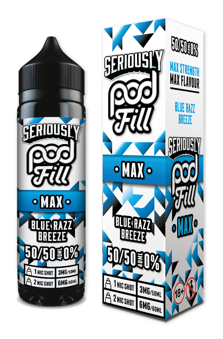 Blue Razz Breeze - Seriously Pod Fill Max 40ML - Vapour Central