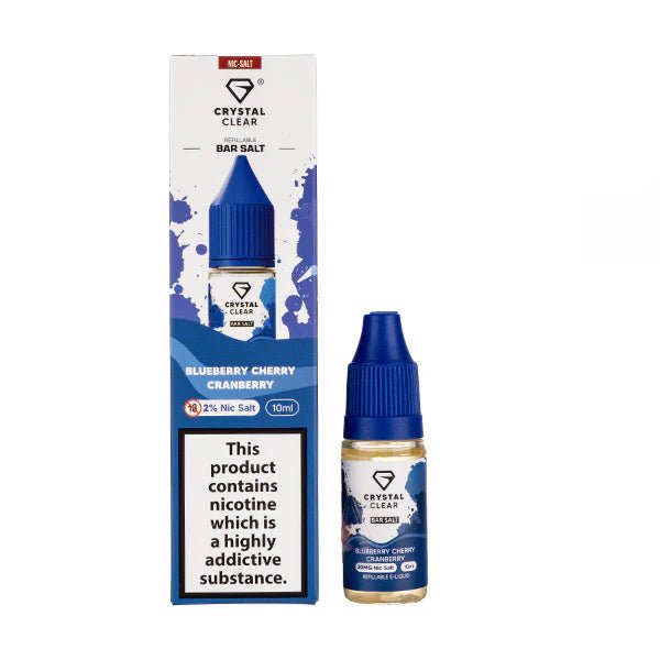 Crystal Clear Bar Salt - Blueberry Cherry Cranberry 10ml - Vapour Central