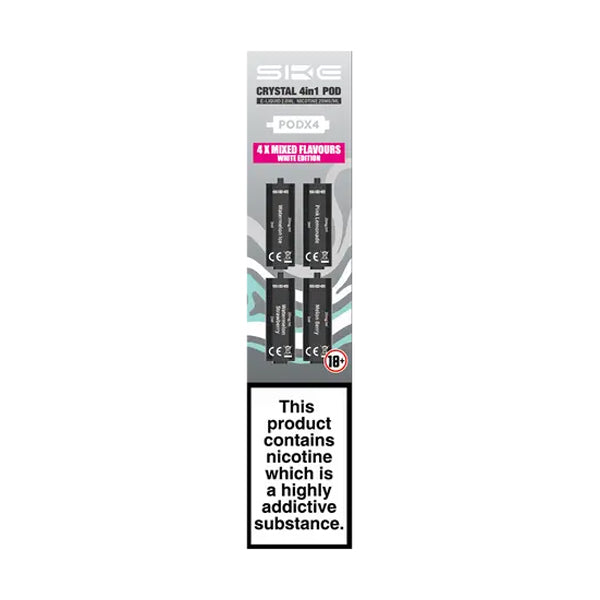 SKE Crystal 4 in 1 White Edition prefilled pods