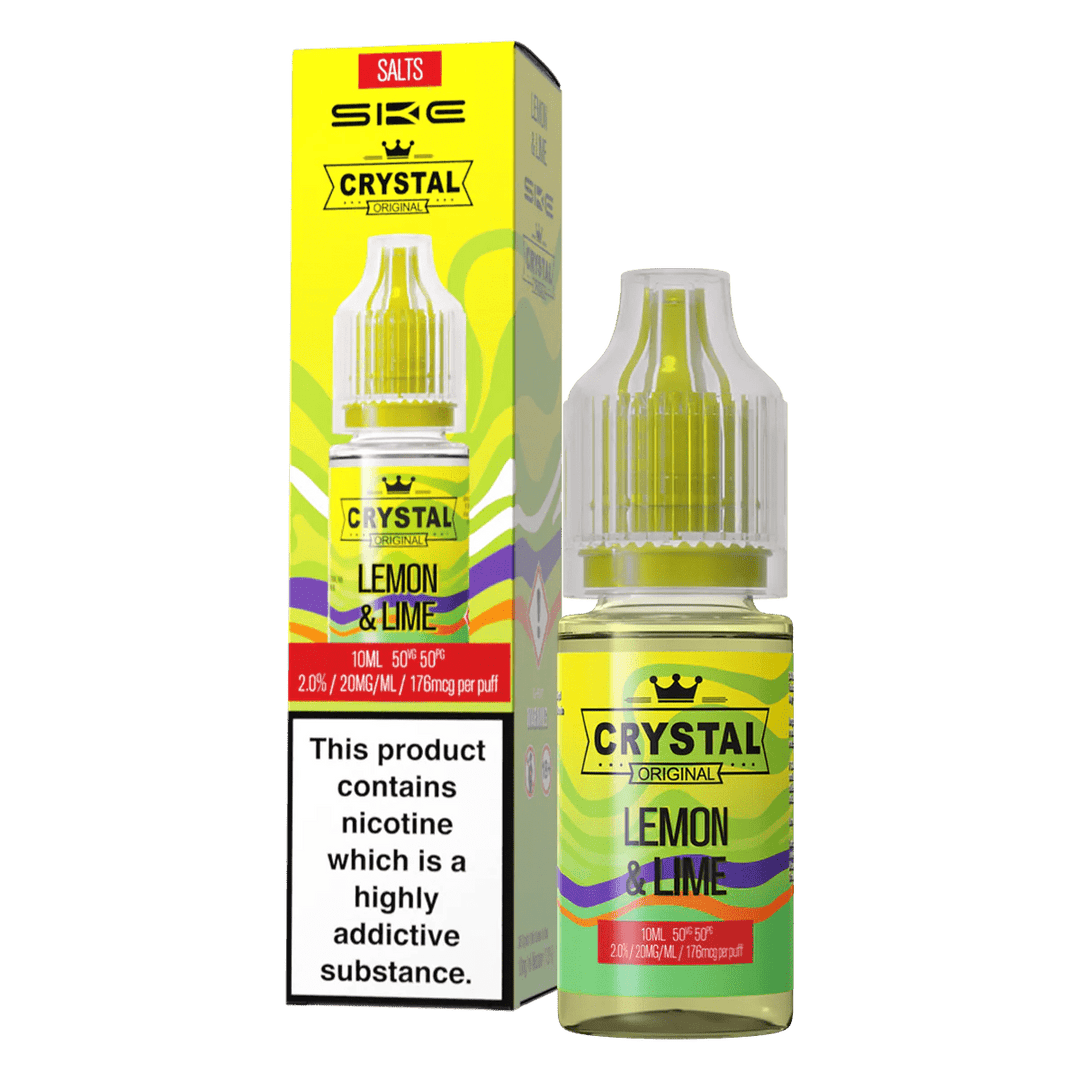 SKE Crystal Lemon and Lime 10mg nicotine salt e-liquid