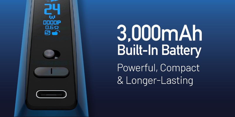 Vaporesso GTX One Pro built-in battery